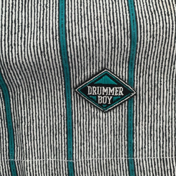 NWT VTG 90s shorts striped beach surf Zack Morris Sears Drummer Boy - Picture 6 of 9